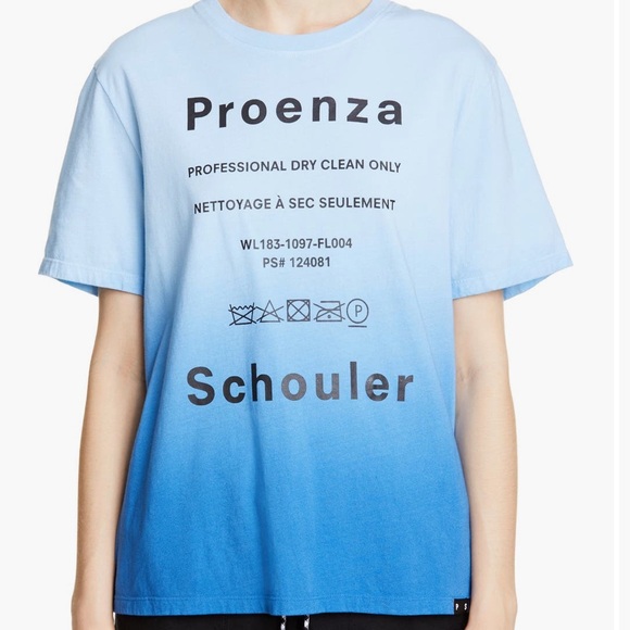 Proenza Schouler Blue Ombre T-Shirt - Picture 1 of 9